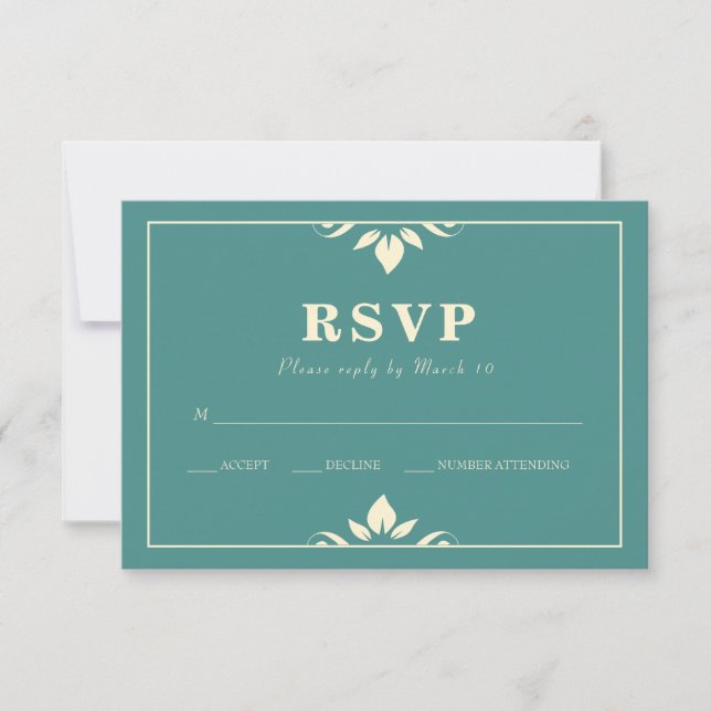 Flourar com placa RSVP de borda (Frente)