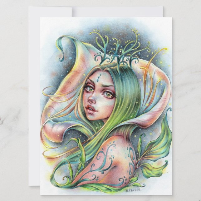 Flourar Fada Fada Fada Princesa Cartão de Arte (Frente)