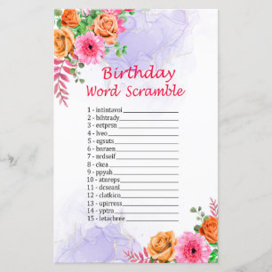 Flowday Word Scramble Game