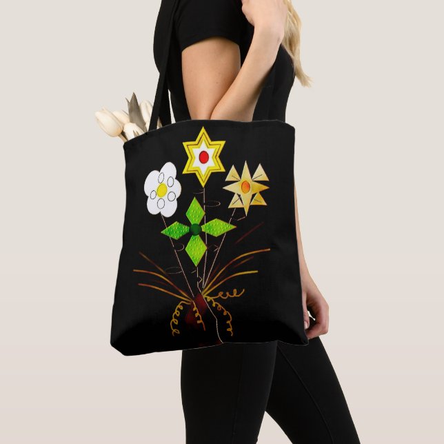 "Flower Delivery" Shoulder Tote (Close Up)