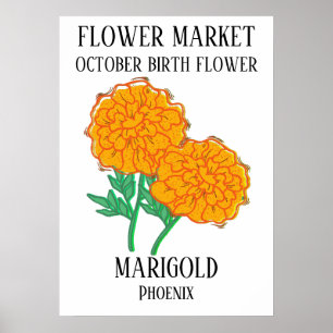 Flower Market Birflower OCTOBER Art Impressão