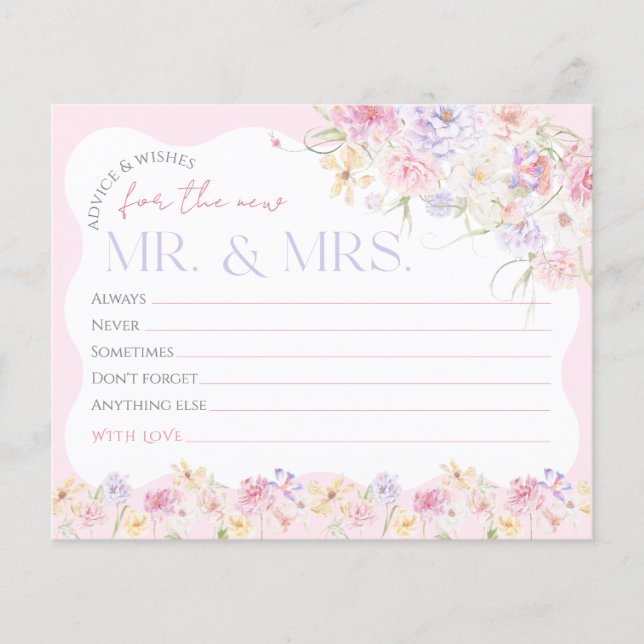 Flower Modern Wavy Chá de panela Deseja Jogo (Frente)