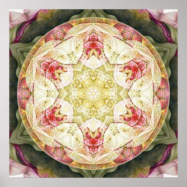Flower of Life Mandala 6 Poster (Frente)