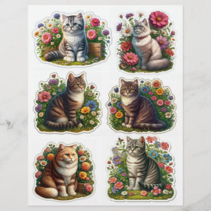 Flower Patch Cat, Ilustrações de Kitten