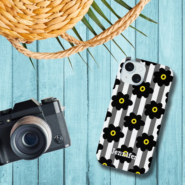 Flower Power Stripes Personalizar Capas de iphone  (Criador carregado)