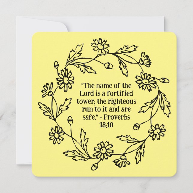 Flower Swirl Floral Wreath Vazio religioso (Frente)