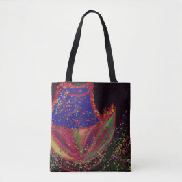 Flower Wearing a Hat Medium Tote Bag