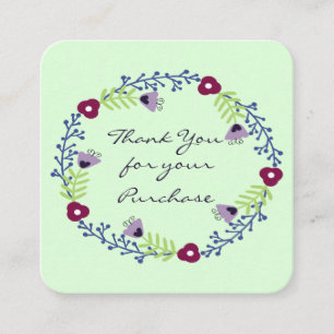 Flower Wreath Obrigado A Comprar Cartões
