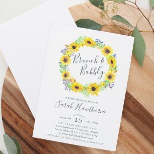 Flowerfields Wreath Convite Brunch e Bubble