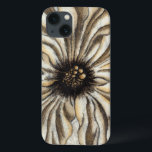 Flowerhead Fresco on Tan Background<br><div class="desc">A large flowerhead makes up the majority of this fresco. Resting on a tan background the piece has a very rustic feel. This would make a lovely addition to any home!</div>