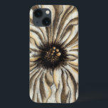 Flowerhead Fresco on Tan Background<br><div class="desc">A large flowerhead makes up the majority of this fresco. Resting on a tan background the piece has a very rustic feel. This would make a lovely addition to any home!</div>
