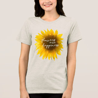 Flowers are happiness quote sunflower filter