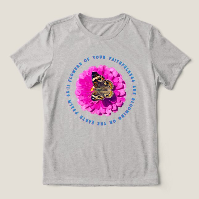 Flowers of Your Faithfulness Butterfly & Flower (Design frontal)