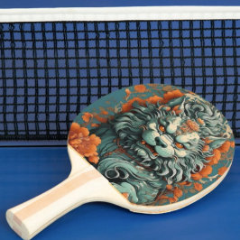 Flu Leão da Sabedoria Raquete de Ping Pong