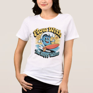 Flua Com As Ondas Felizes Vibrações Retro Surf Fem