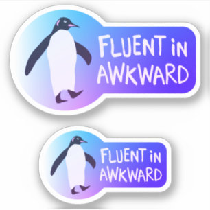 Fluente no Par de Adesivo Awkward