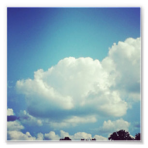 Fluff - impressão da foto da nuvem