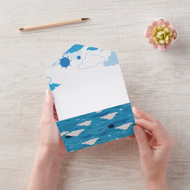Fluffy Cloud Sunny Blue Sky Patterno (Video)