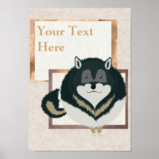 Fluffy Wolf Poster