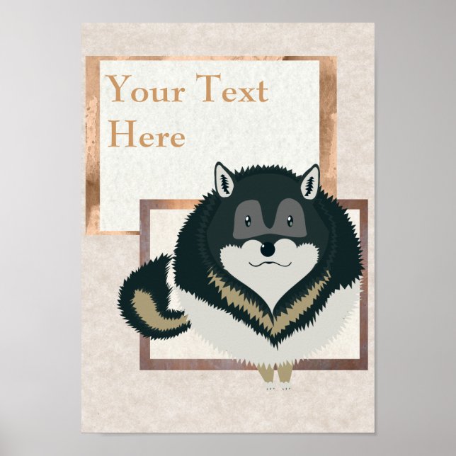 Fluffy Wolf Poster (Frente)