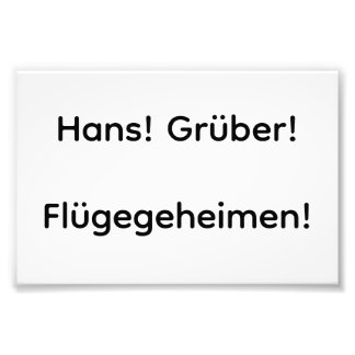 Flügegeheimen Foto Alargamento