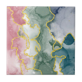 Fluido de Tinta Álcool Multicolor Geodo Ágata