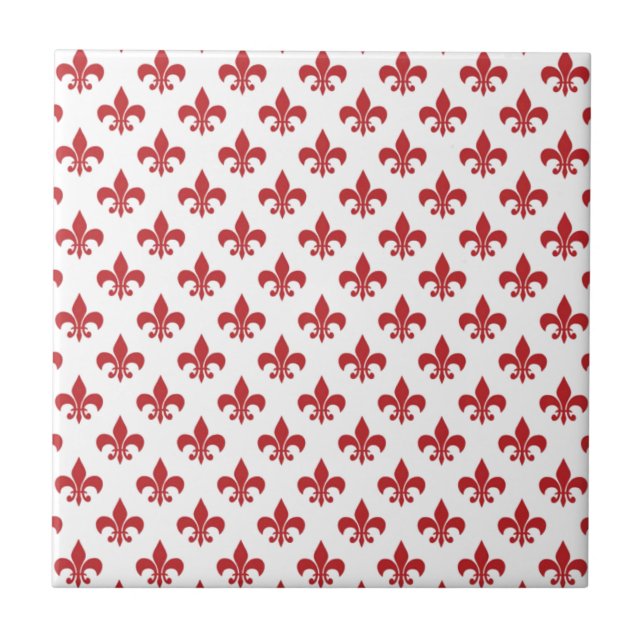 Fluru-de-lys, vermelho e branco (Frente)