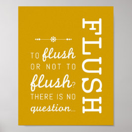 Flush | Regras de Banhroom Poster Art Impressão 8x
