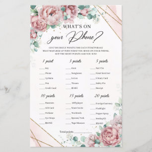 Flush Rustic blush floral O que há no seu jogo de