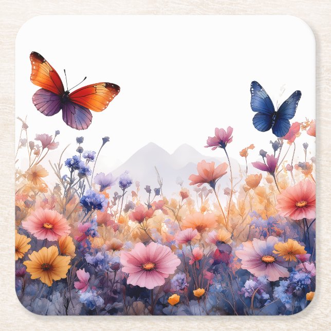 "Flutter & Bloom” Porta-copos de Papel  (Frente)
