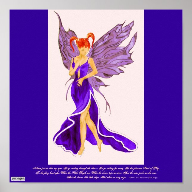 Flutterby Fae (Damson) Poster (Frente)