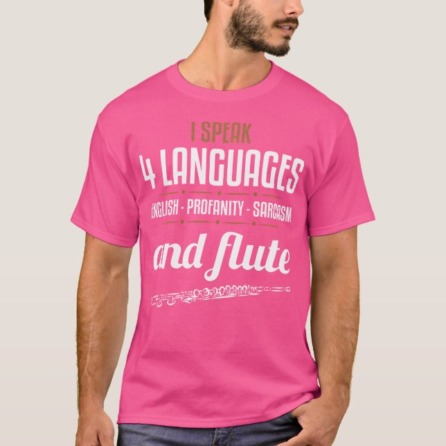 Flutuação Camisa Sarcástica Flute Player Engraçada (Frente)