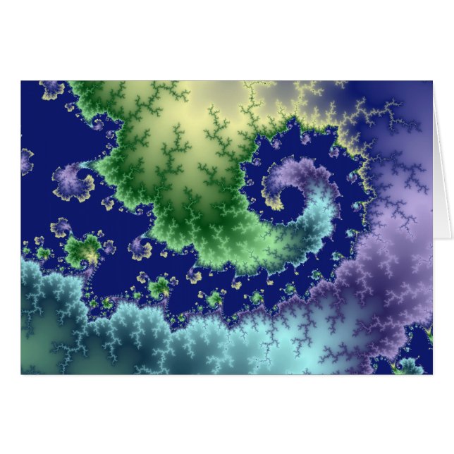 Flutuando para fora - o cartão do Fractal (Frente Horizontal)