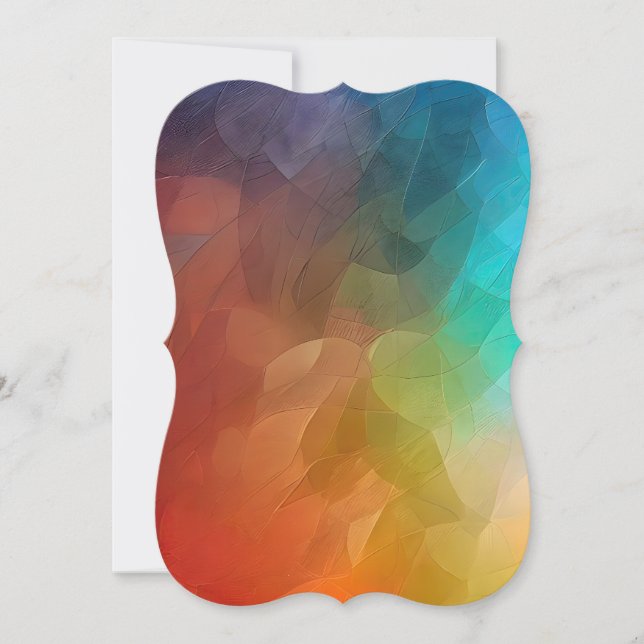 Fluxo de cor abstrato em formas (Frente)