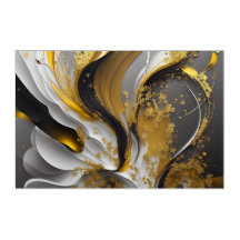 Fluxo de Fenômeno Preto Branco e Dourado L01