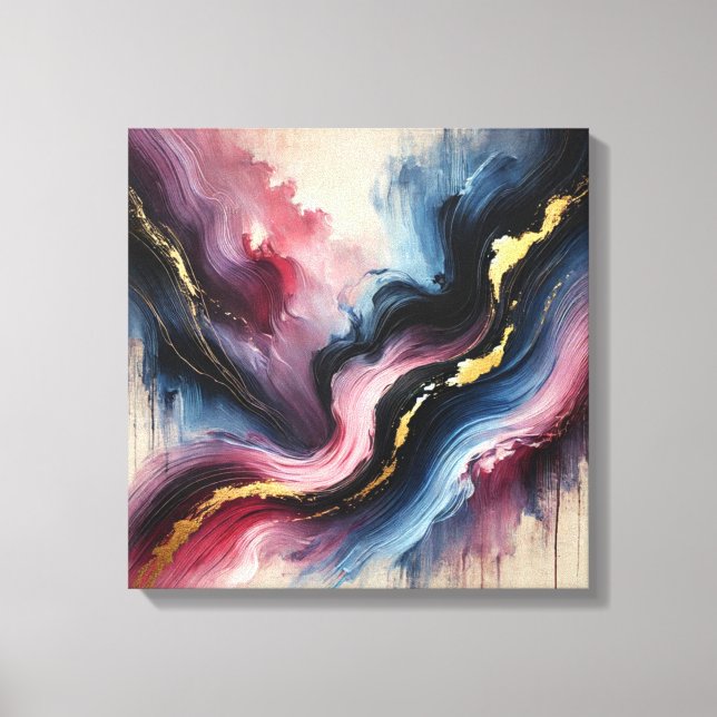 Fluxo etéreo - Impressão Elegante de Abstrato Art (Frente)