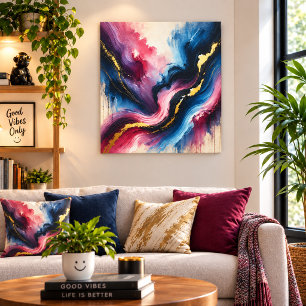 Fluxo Etéreo – Impressão em Tela de Arte Abstrata