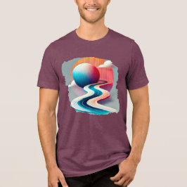Fluxo Geométrico - Abstrato Patterno T-Shirt