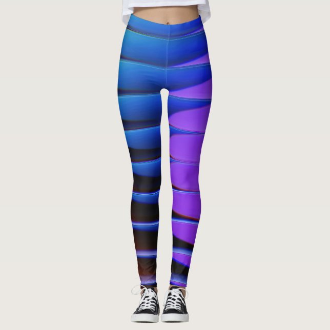 Fluxo neonário: Leggings de gradiente futuristas (Frente)