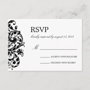 FLUXO PRETO E BRANCO WEDDING RSVP