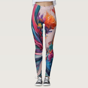 Fluxo sofisticado: Leggings de padrão geradas por 