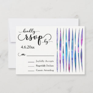 Fluxos Coloridos de Cores d'Água, RSVP de Casament