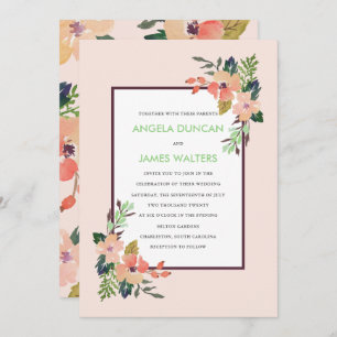 Fluxos de Canto de Água Convite para Casamento