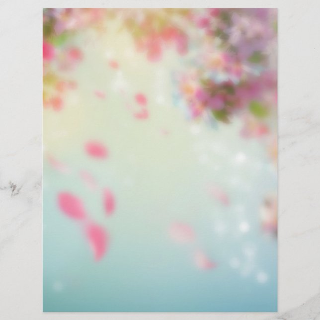 FLYER ピンクの花びらが舞うオシャレなフライヤー (Frente)