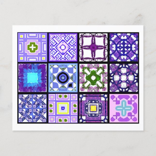 Flyer 12 Azulejos De Saco De Chá Diferentes - Dobragem D (Frente)