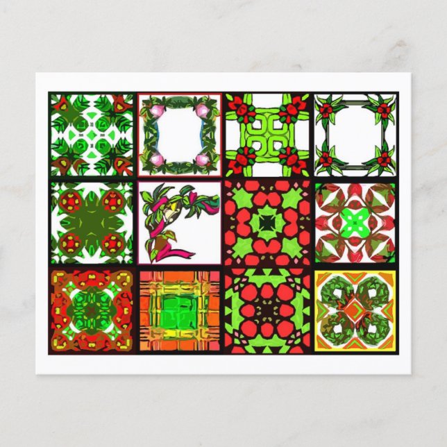 Flyer 12 Azulejos De Saco De Chá Diferentes - Dobragem D (Frente)