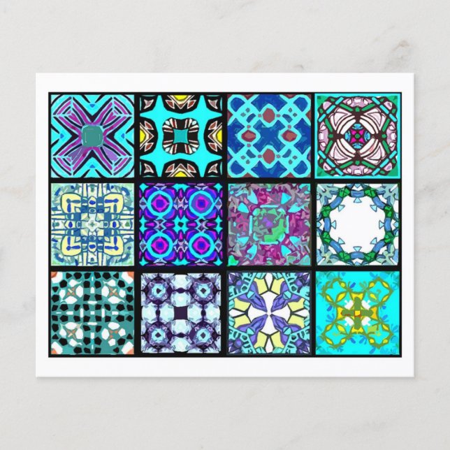 Flyer 12 Azulejos De Saco De Chá Diferentes - Dobragem D (Frente)