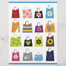 Flyer 16 Bolsas de Compras de Vetor Livre