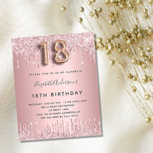 Flyer 18º Aniversário - convite para o orçamento cor-