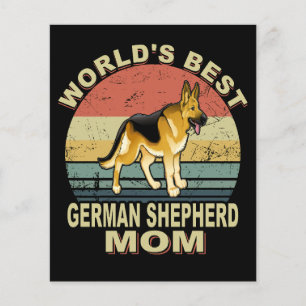 Flyer 1 Melhor German shepherd do Mundo Mãe Vintage